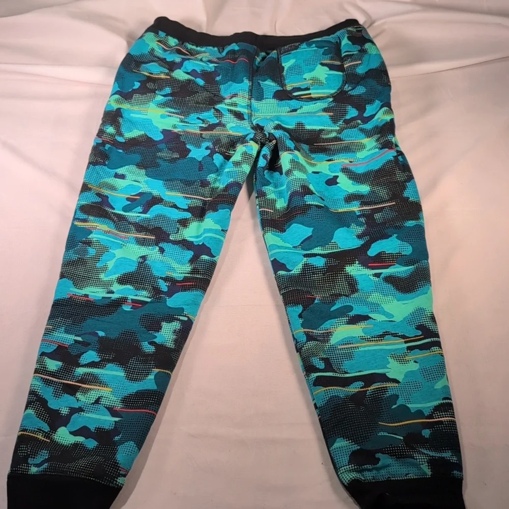 Lands End Sherpa Lined Jogger Spade blue Camo Husky XL 14-16 NEW